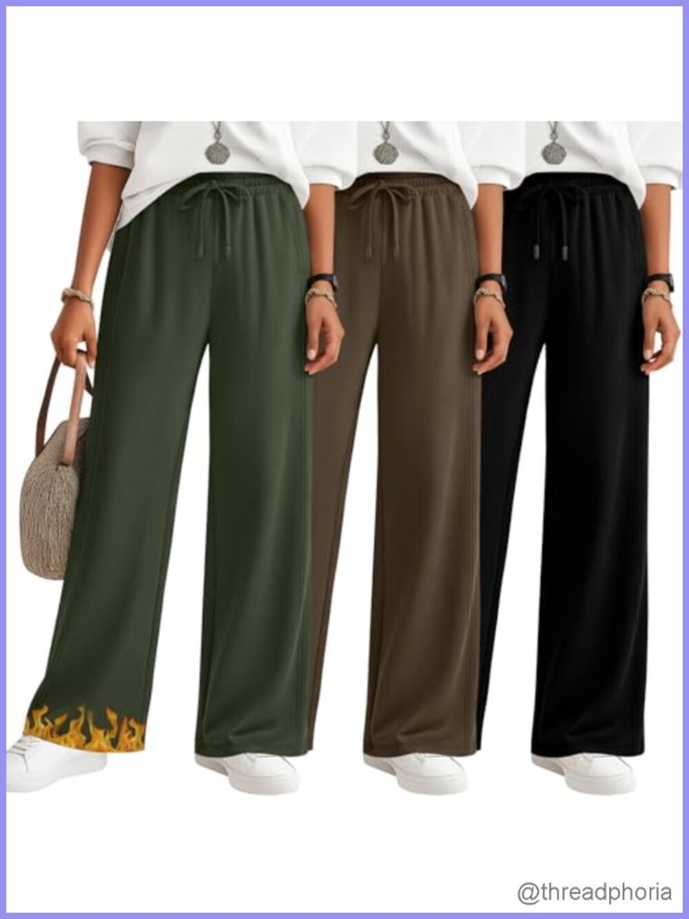 3 Pack Women's Fleece Lined Sweatpants Warm Thermal Baggy Straight Leg